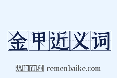 金甲近义词是什么意思的图片